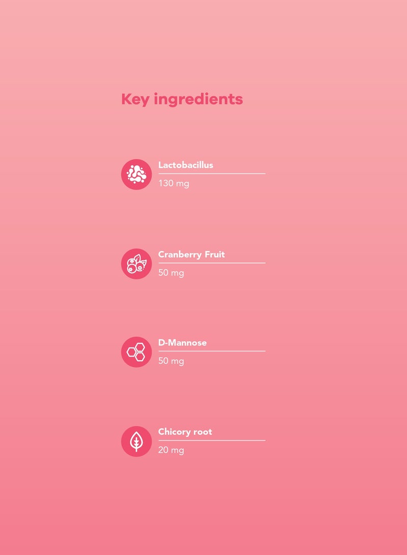 nutrili Healthy V. | Probiotics For Women & Prebiotics, Cranberry & D-Manose | Digestion, Vaginal & pH Balance - Image 5