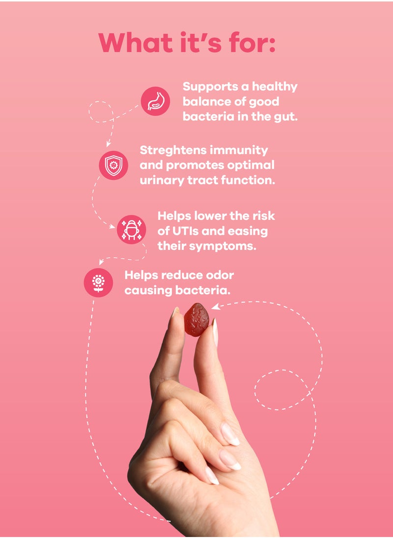 nutrili Healthy V. | Probiotics For Women & Prebiotics, Cranberry & D-Manose | Digestion, Vaginal & pH Balance  - Image 3