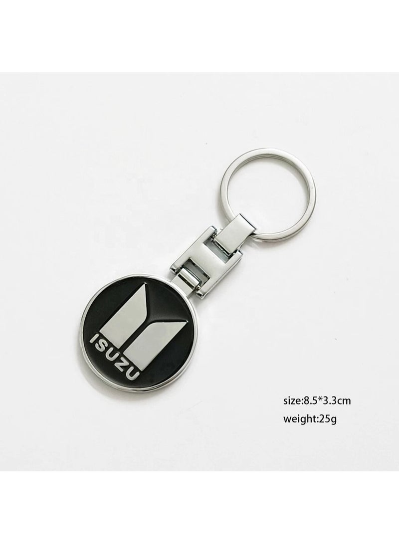 Isuzu double-sided metal car keychain