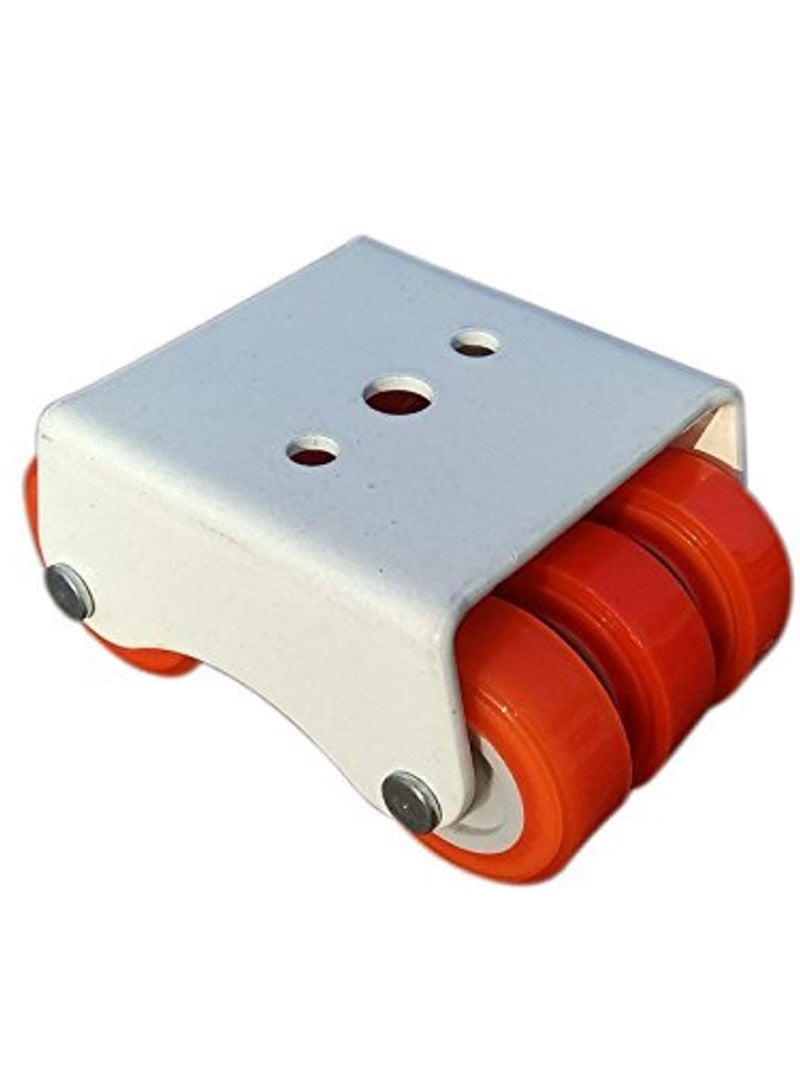 Lepose 4 x 6 Nylon Wheel Caster for Furniture Table Trolley300 Kg Load Capacity Orange - Image 3