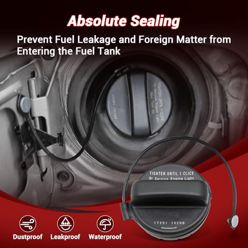 YITHSWAY Gas Cap Fuel Cap Replaces 17251-3JA0A 2 pcs for Nissan 2011-2020 Frontier 2012-2020 Versa 2014-2019 Versa Note 2013-2018 Altima 2013-2020 Pathfinder 2015-2020 Murano, Infiniti 2013 JX35 2014-2020 QX60 - Image 3