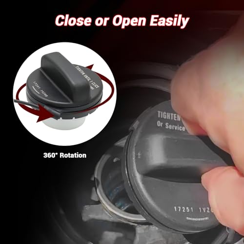 YITHSWAY Gas Cap Fuel Cap Replaces 17251-3JA0A 2 pcs for Nissan 2011-2020 Frontier 2012-2020 Versa 2014-2019 Versa Note 2013-2018 Altima 2013-2020 Pathfinder 2015-2020 Murano, Infiniti 2013 JX35 2014-2020 QX60 - Image 4