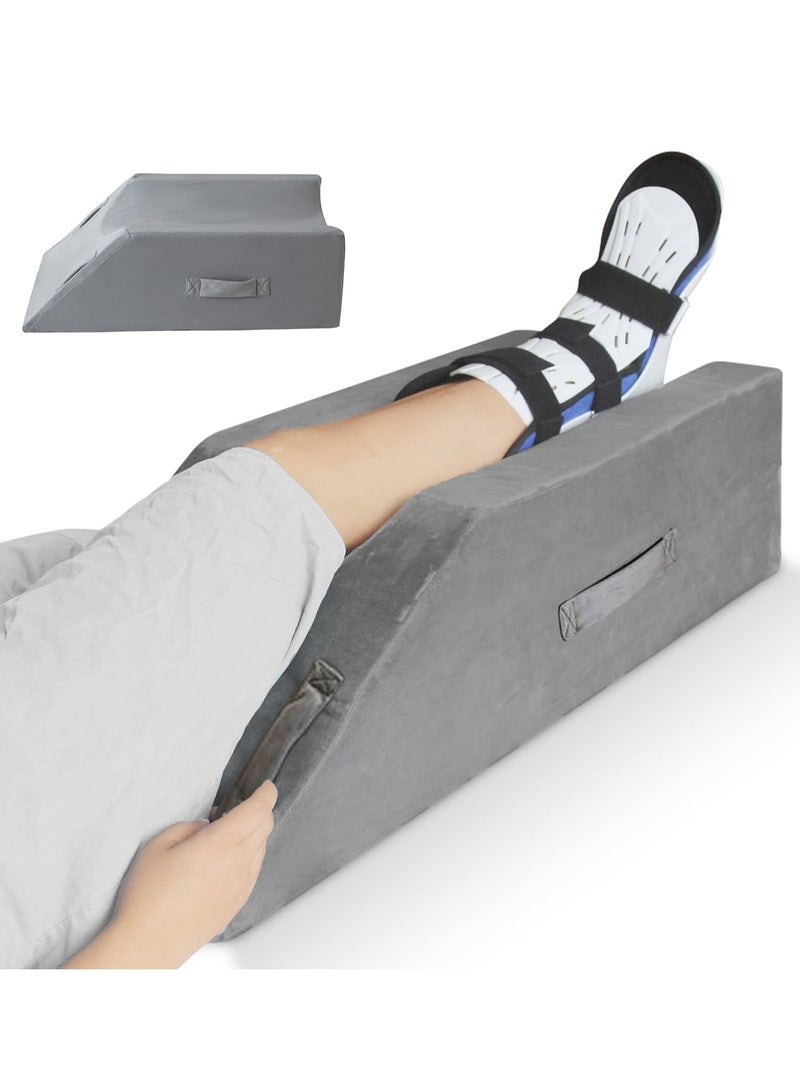 والالا وسائد رفع الساق المحمولة، وسادة رفع الساق من إسفنج الذاكرة المبرد، وسادة إسفينية، وسادة ركبة متعددة الوظائف، وسادة قراءة عملية مع مقابض للنوم، وتحسين الدورة الدموية - Image 1