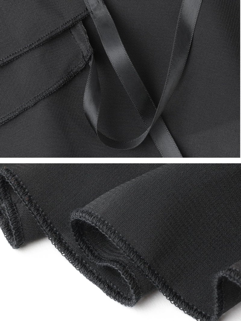 Soudittur Ballet Wrap Skirts Chiffon Dance Skirt for Toddler/Girls/Women (Black, Large) - Image 4