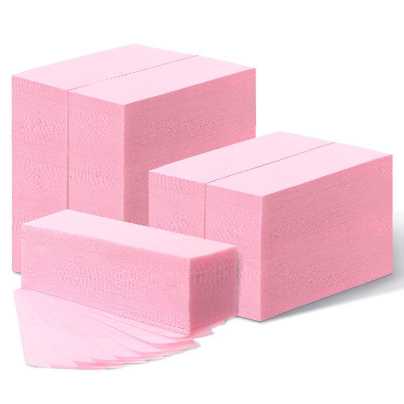 1000 Pieces Pink Non Woven Wax Strips Bulk for All Skin Types Facial and Body Hair Removal Epilating Wax Paper Strip for Women Leg Chest Back Intimate Area And Face