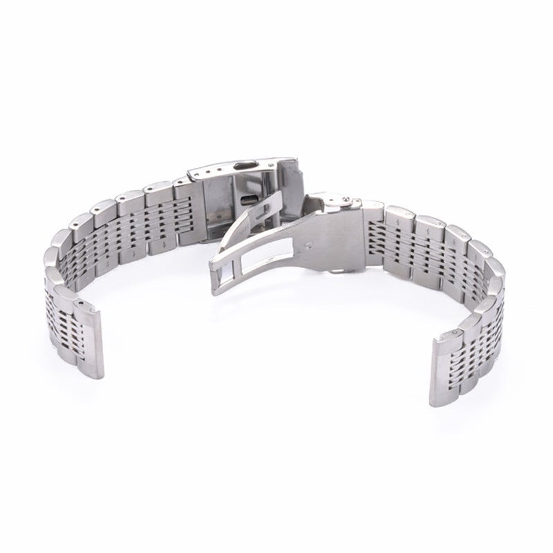 Stainless Steel Solid Buckle 15 Beads Strap Suitable For Samsung/Huawei/Seiko Master 18/20/22/24Mm - Image 2