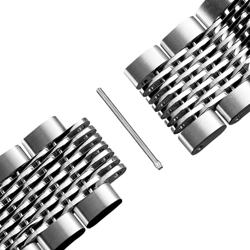 Stainless Steel Solid Buckle 15 Beads Strap Suitable For Samsung/Huawei/Seiko Master 18/20/22/24Mm - Image 3