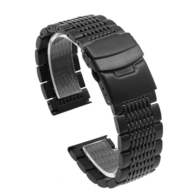 Stainless Steel Solid Buckle 15 Beads Strap Suitable For Samsung/Huawei/Seiko Master 18/20/22/24Mm - Image 5