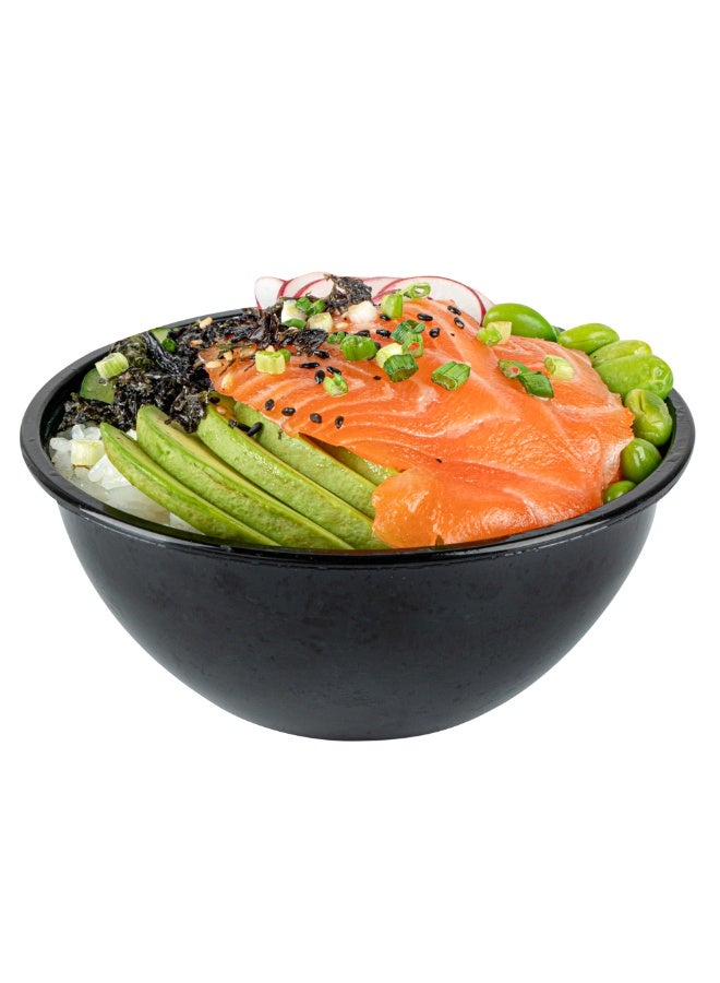 Restaurantware 7.4 Ounce Food Containers, 200 Disposable Salad Bowls - Lids Sold Separately, Heavy-Duty, Black Plastic To Go Bowls, For Take Outs, Catering, Or Buffets, Serve Desserts Or Appetizers - Image 2