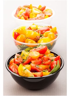 Restaurantware Restaurantware-7.4 Ounce Food Containers, 200 Disposable Salad Bowls - Lids Sold Separately, Heavy-Duty, Black Plastic To Go Bowls, For Take Outs, Catering, Or Buffets, Serve Desserts Or Appetizers  - Image 3