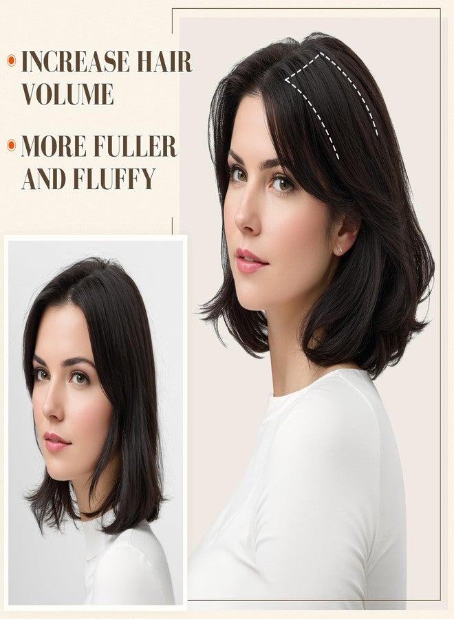 S-noilite Short Clip in Hair Extensions Human Hair 2PCS 2 Clips Clip in Hairpieces For Women Adding Volume 16g 4Inch-Ash Blonde/Bleach Blonde - Image 3