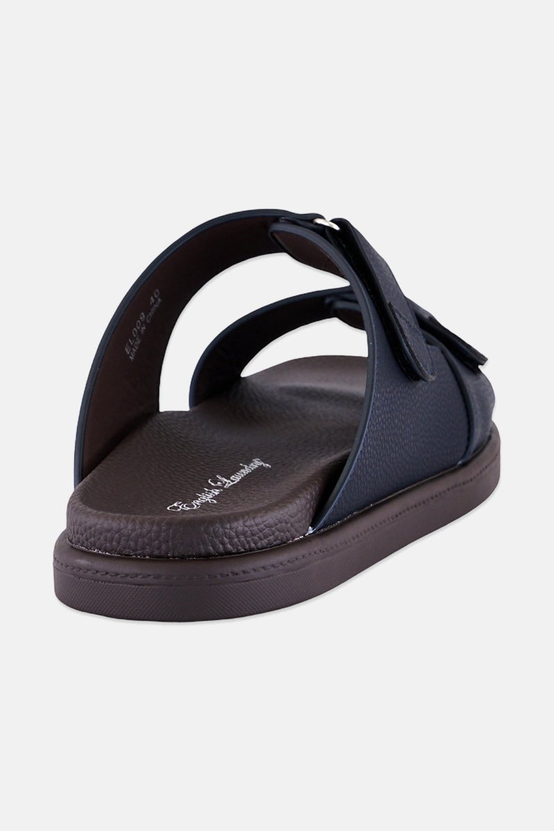 English Laundry Men Adjustable Slip On Arabic Sandals, Navy - Image 3