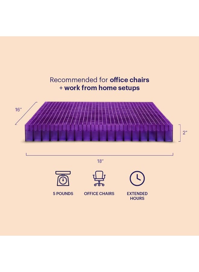 Purple Double Seat Cushion | Pressure Reducing Grid Designed for Ultimate Comfort | Designed for Office Chairs | Made in The USA  - Image 2