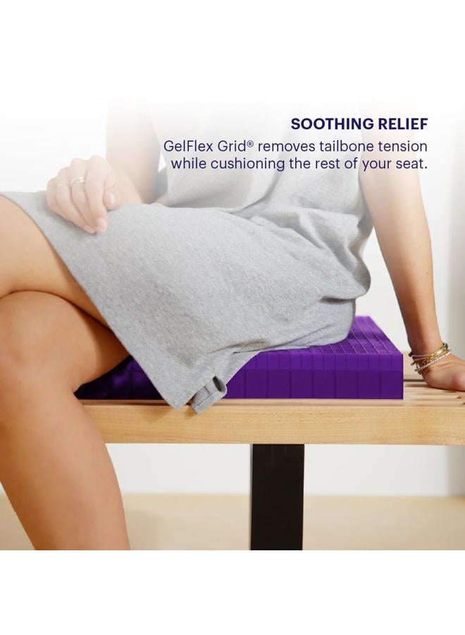 Purple Double Seat Cushion | Pressure Reducing Grid Designed for Ultimate Comfort | Designed for Office Chairs | Made in The USA  - Image 5