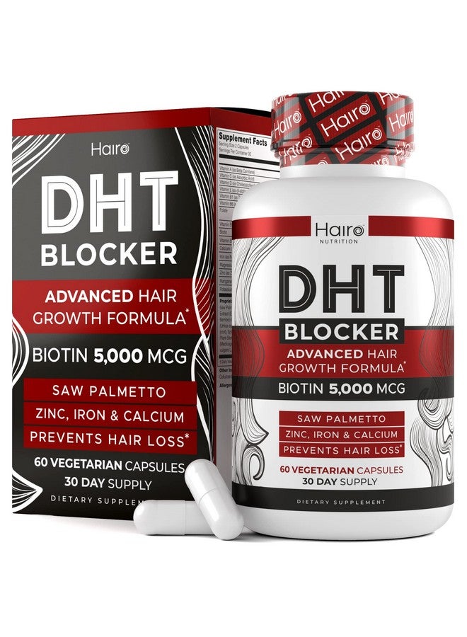 Hairo Nutrition مكمل نمو الشعر مانع DHT بيوتين عالي الفعالية ونخيل ساو بالميتو لنمو الشعر علاجات طبيعية لتساقط الشعر للنساء والرجال يساعد في تحفيز نمو بصيلات الشعر - Image 2