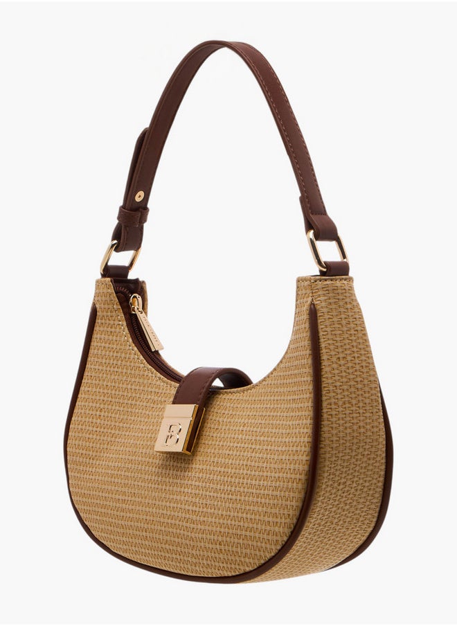 Flora Bella By Shoexpress - Textured Shoulder Bag with Magnetic Button Closure - Image 1