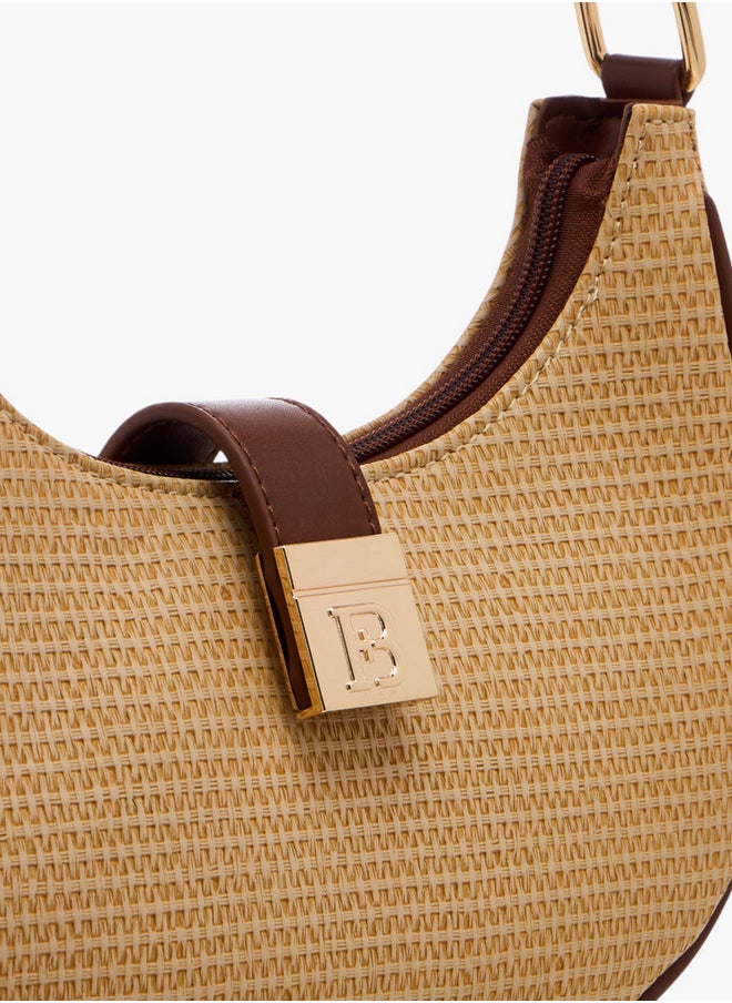 Flora Bella By Shoexpress - Textured Shoulder Bag with Magnetic Button Closure - Image 1