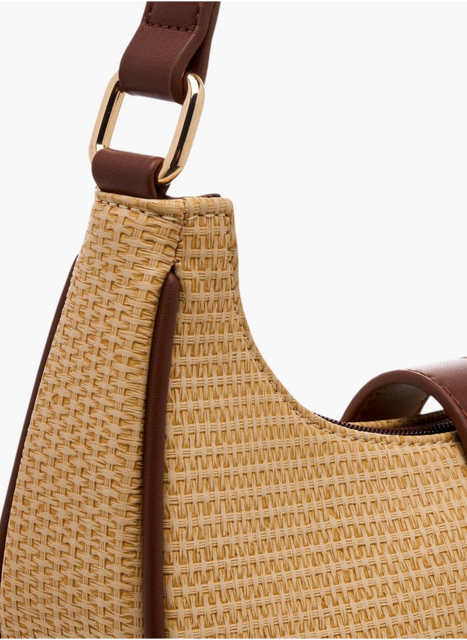 Flora Bella By Shoexpress - Textured Shoulder Bag with Magnetic Button Closure - Image 1
