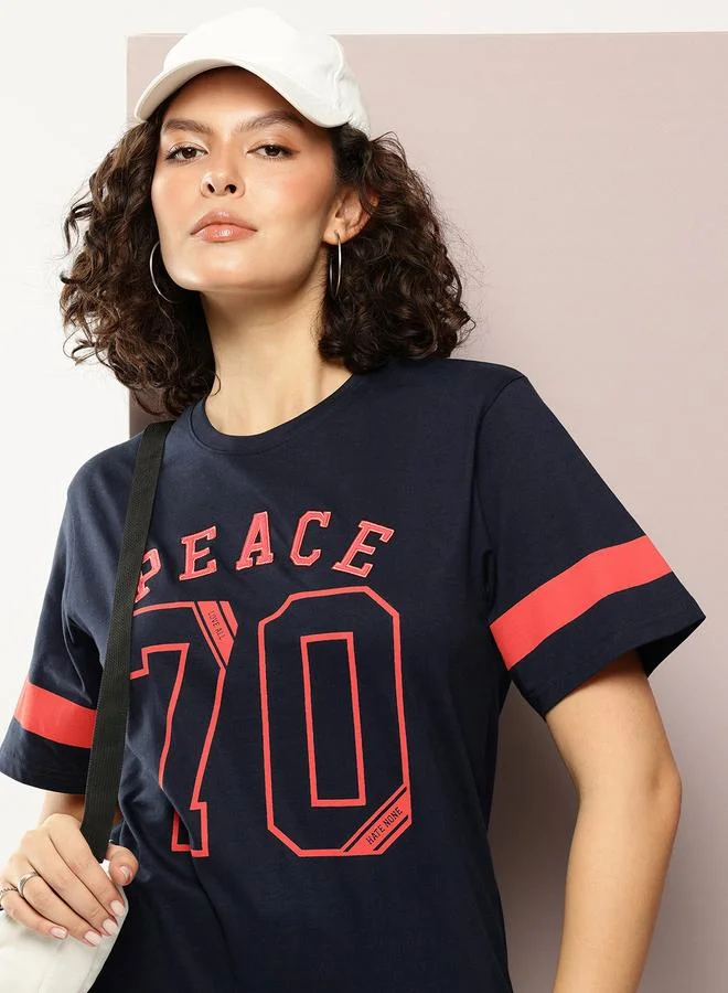 ديلينجر تيشيرت نسائي مطبوع فضفاض