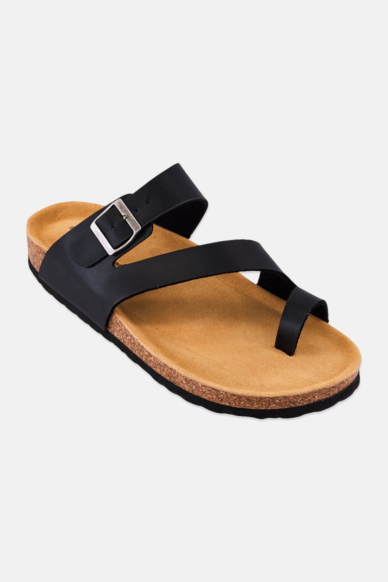 English Laundry Men Adjustable Buckle Sandals, Black - Image 1