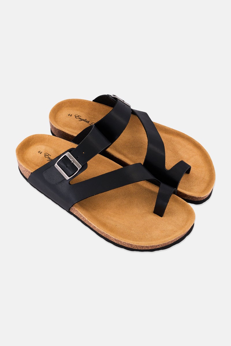 English Laundry Men Adjustable Buckle Sandals, Black - Image 2