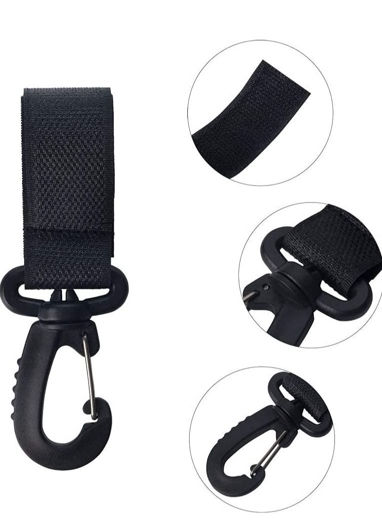 KASTWAVE KASTWAVE Buggy Clips 4Pcs ABS Stroller Hooks, Carabiner Hook, Stroller Organizer Hook Clip, Convenient Stroller Accessories Bag Hooks for Hanging Diaper Bags Purse 360-degree Rotation - Image 2