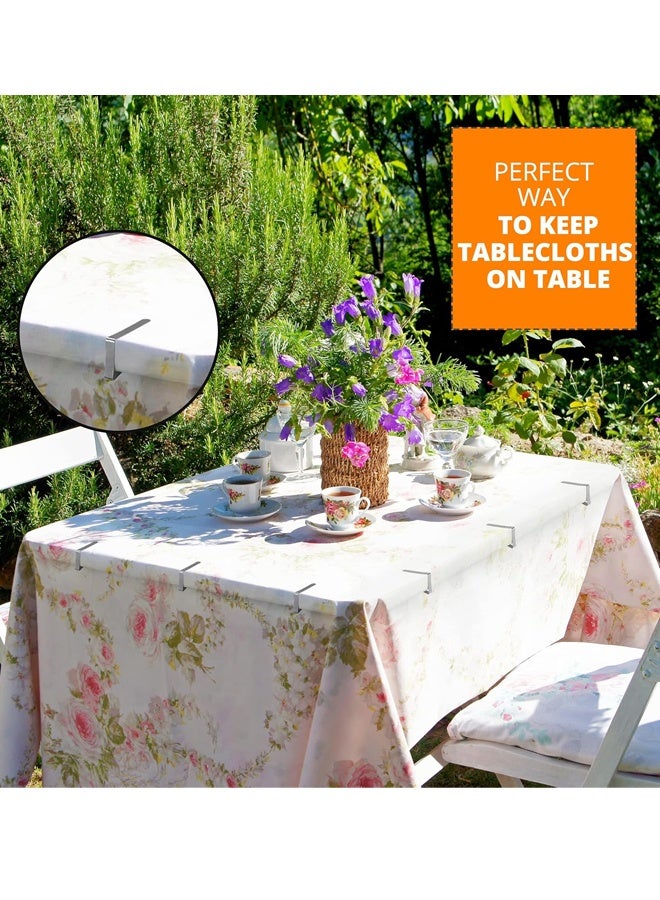 12 Pack Tablecloth Clips - Heavy Duty Picnic Table Clips, Stainless Steel Table Cloth Cover Clamps, Table Cloth Holders Ideal for Restaurant Picnics Marquees Weddings Graduation Party - Image 4