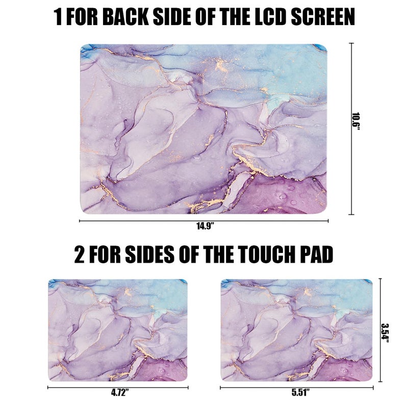 Newplenty Laptop Skin Sticker Decal,13.3" 14" 15" 15.4" 15.6 inch Laptop Universal Vinyl Skin Sticker Cover,Dustproof Waterproof Reusable Art Decal Protector with Free 2 Wrist Pads (Marble 6) - Image 5