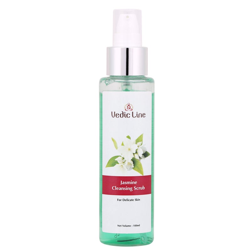 Vedic Line Vedicline Jasmine Cleansing Scrub, Eliminate Dead Skin Cells & Unclogged Pores with Aloe Vera & Shea Butter For Smooth Skin, 100ml - Image 3