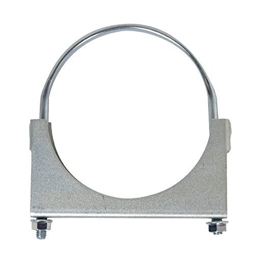 ROADFORMER 5 Inch Exhaust Clamp U Bolt Clamp Saddle Style Muffler Clamp Zinc Plated Mild Steel Exhaust Pipe Clamp for 5 OD Pipe Muffler InletOutlet Elbow Joint Repair - Image 1