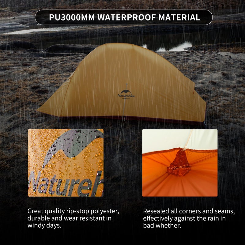 Naturehike Cloud-Up 2 Person Tent Lightweight Backpacking Tent with Footprint - Free Standing Ultralight Camping Hiking Backpack Tents Two Person Tent - Image 5