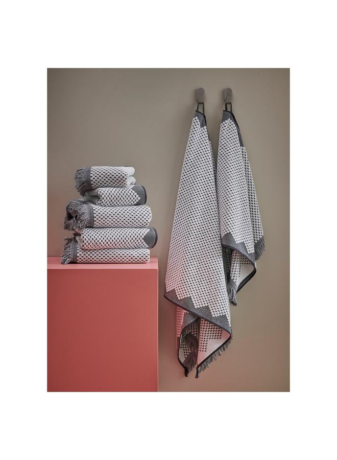 erorex Bath towel, white/grey, 70x140 cm - Image 5