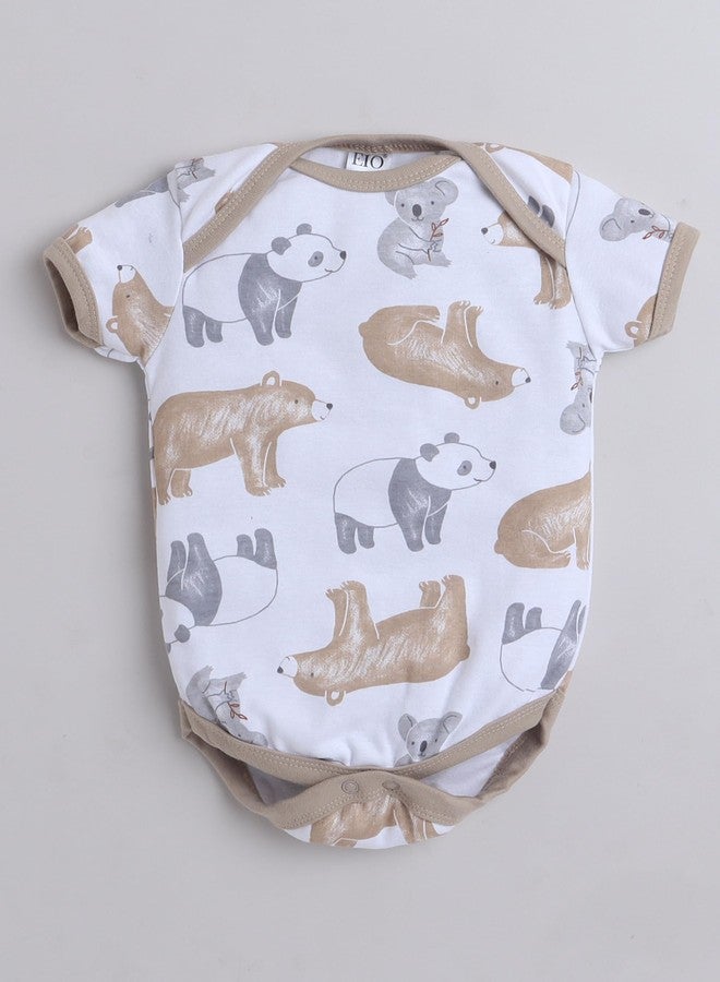 EIO طقم نوم قطني للأطفال حديثي الولادة من إي أو آي أو | بدلة نوم نصف كم للأولاد والبنات | مجموعة ملابس أطفال ناعمة وجيدة التهوية - Image 4