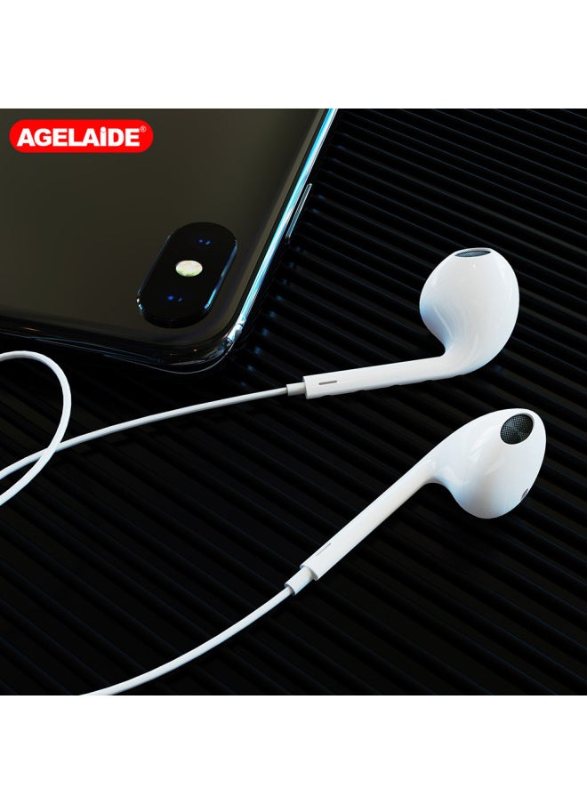 Generic Macaroon Headset Wired Headset Suitable For 3.5mm Huawei Apple Mobile Phone In-ear Wire Control Stereo Band Mac-Color:Black (bare Metal)  - Image 3