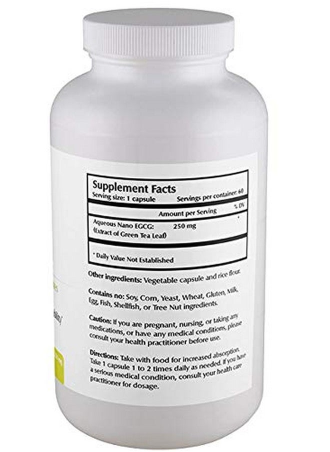 One Planet Nutrition - Nano Egcg 250Mg Nanoparticle Egcg Supplements From Green Tea Extract Gluten Free & Vegan Egcg Capsules For Men And Women Green Tea Extract Supplement 120 Veggie Capsules - Image 1