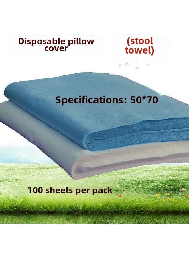 Nail Art Disposable Table Cushion Paper Pillow Towel Waterproof Oil Towel Household Square Towel Pad Foot Towel-Color:Blue Pillow Cover/pad 50*70 [500 Sheets],,  - Image 1