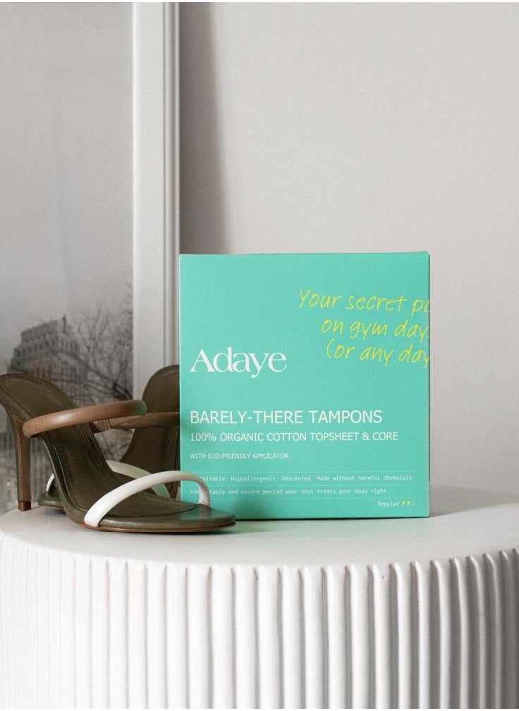 Adaye - Adaye Organic Tampons for Women | 100% Cotton with Applicator | Hypoallergenic, Unscented & Leak-Proof | Sustainable & Plastic-Free Tampons (Pack of 12) – Regular - Image 1