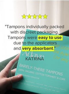 Adaye Organic Tampons for Women | 100% Cotton Core with Applicator | Hypoallergenic, Unscented & Leak-Proof | Sustainable & Plastic-Free Tampons (Pack of 12) - pzsku/ZED1519F508AB5713EB86Z/45/_/1738678870/ec62581b-6ff1-4e6c-a9ba-51858340f3ae