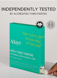 Adaye Organic Tampons for Women | 100% Cotton Core with Applicator | Hypoallergenic, Unscented & Leak-Proof | Sustainable & Plastic-Free Tampons (Pack of 12) - pzsku/ZED1519F508AB5713EB86Z/45/_/1738678909/3b1a4a3e-110f-4f9c-a2e8-5d411d05744c