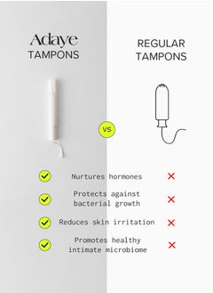 Adaye Organic Tampons for Women | 100% Cotton Core with Applicator | Hypoallergenic, Unscented & Leak-Proof | Sustainable & Plastic-Free Tampons (Pack of 12) - pzsku/ZED1519F508AB5713EB86Z/45/_/1738679215/ec0b68d5-ce0c-4a59-a4c7-46105fd08bd6