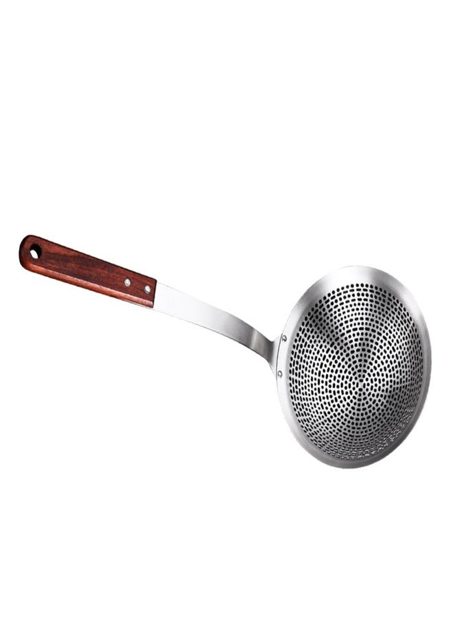 FUNOMOCYA Stainless Steel Skimmer Spoon with Long Handle 16.14In Filter Scoop for Hot Pot Cooking Strainer for Vegetables Meat and Wontons Kitchen Utensil - Image 1