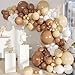 MEBAY Boho Balloons Garland Arch Kit 146 Pcs Brown Nude White Balloons Different Sizes for Girls Baby Shower Garden Tea Party Bachelorette Birthday Wedding Decorations - Image 3