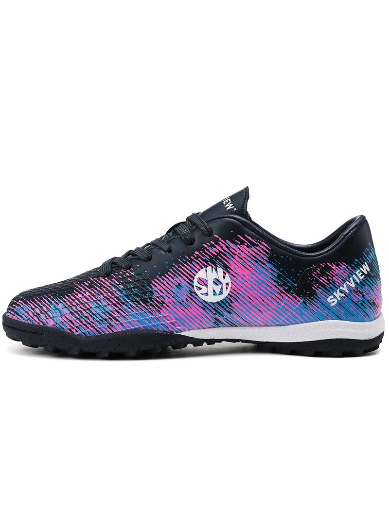 Sky View Boys And Girls Soccer Cleats Lace Up Turf Soccer Shoes For Kids Indoor Outdoor Children Unisex Football Boots IC or IN Flat Wide Training Sneaker  - Image 2