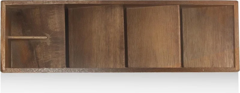 ذا ميا Natura Acacia Compartmental Cutlery Tray 40X12X6 cm
