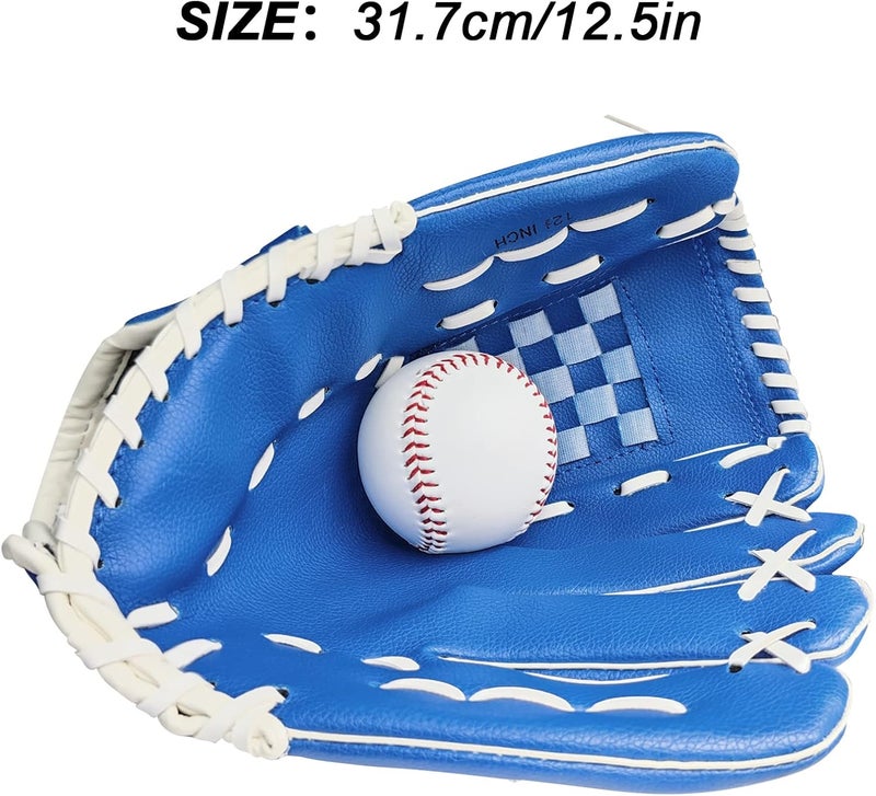 Aoutacc Baseball Gloves Softball Glove,12.5 Player Preferred Wear-Resistant PU Material Thicken Softball Fielding Glove,Left Hand Gloves Right Hand Throw for Youth Adult - Image 2