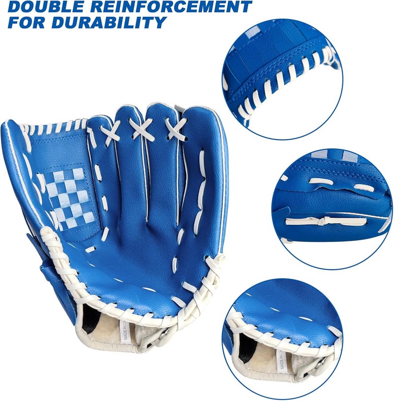 Aoutacc Baseball Gloves Softball Glove,12.5 Player Preferred Wear-Resistant PU Material Thicken Softball Fielding Glove,Left Hand Gloves Right Hand Throw for Youth Adult - Image 3