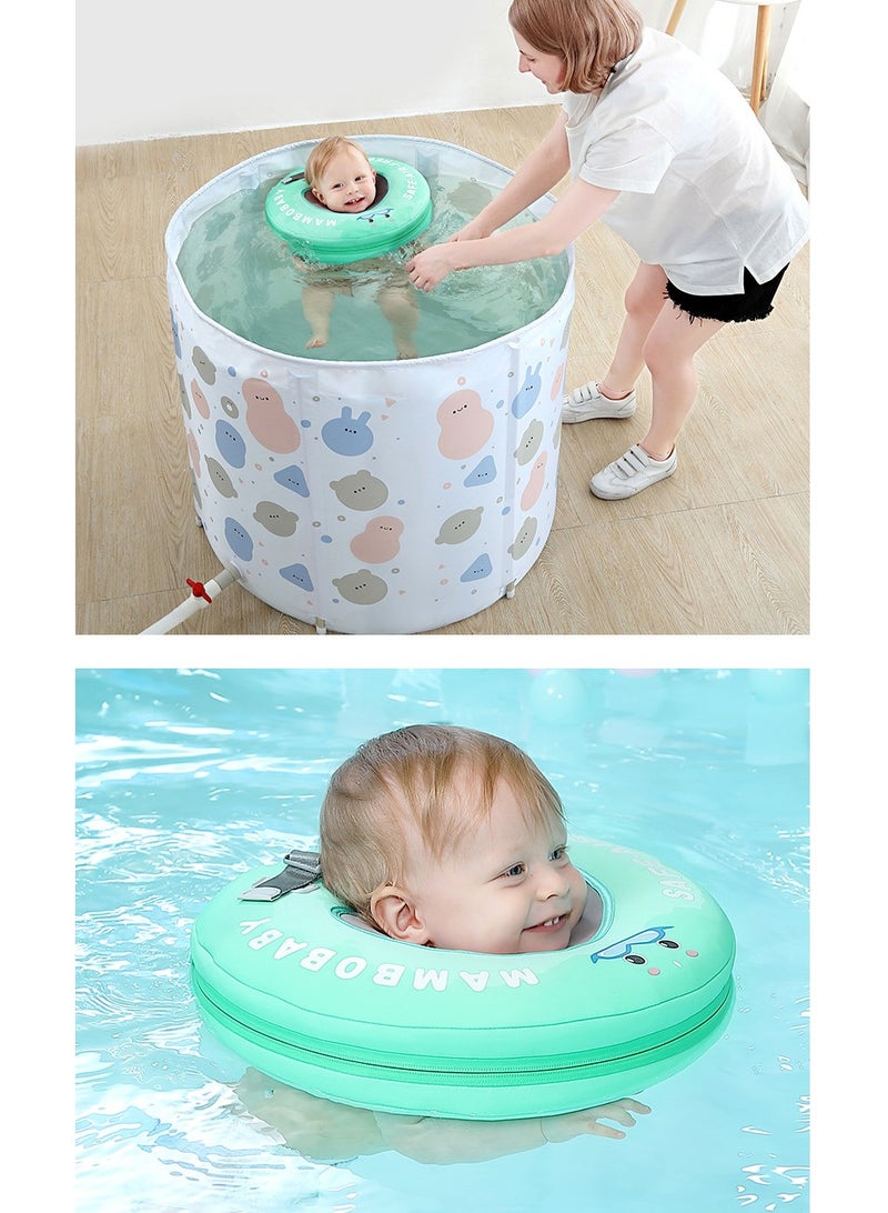 Mambobaby Baby Float Neck Ring Non-Inflatable Float Neck Ring Head Float Swimming Ring Toys Swim Trainer for Pool Bathtub Infants Pink - Image 2