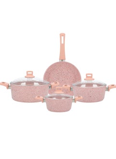 ALBERTO 7 Pieces Granite Cookware Set Pinkstone  - Image 3