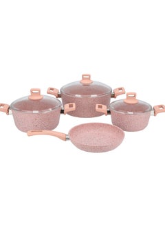 ALBERTO 7 Pieces Granite Cookware Set Pinkstone  - Image 2