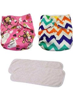Chinmay Kids Baby Cloth Diaper Pants Adjustable Reusable Washable Printed Button Diaper For Babies Infants Toddlers (Age 0 To 2 Years) (Pink Multicolour)  - Image 1
